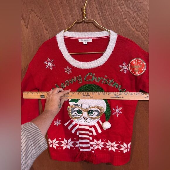 Francesca’s Cat Christmas Sweater Size M - Picture 6 of 9